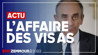 Éric Zemmour  réaction sur la réduction des visas pour Algérie Maroc et Tunisie [upl. by Dawaj]