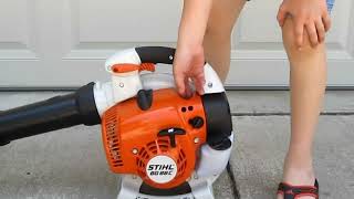 Stihl Blowers BG 86 CE Starting process [upl. by Idnahr]