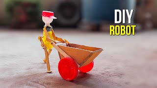 Homemade walking Robot  DIY DC motor projects Idea [upl. by Aelahs]