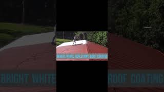 How to Paint a Pole Barn Roof roofcoating roofrestoration roofpainting youtubeshorts shorts [upl. by Doll]