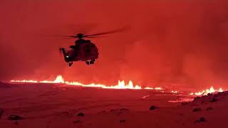 Island nach dem Vulkanausbruch Im Hubschrauber zu den LavaFontänen [upl. by Gosney]