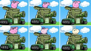 Peppa Pig vs Minecraft Zombie apocalypse cartoon Animation [upl. by Yeltihw]