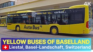 Yellow buses of Liestal Baselland  Switzerland [upl. by Cotsen]