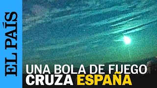 METEORITO  Así es la bola de luz que ha iluminado el cielo en España y Portugal  EL PAÍS [upl. by Hortense]