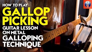 How to Play Gallop Picking  Guitar Lesson on Metal Galloping Technique [upl. by Llehctim]