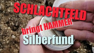 Hammer Silber vom Schlachtfeld Sondeln mit Minelab ETrac Metalldetektor [upl. by Afnin280]