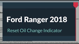 2018 Ford Ranger reset oil change indicator with LAUNCH X431 PAD V LINK  LAUNCH [upl. by Jerad580]