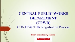 Complete Process to Registration in CPWD  CPWD Enlistment  Contractor Registration [upl. by Ammadis]