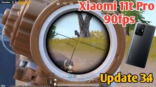 Xiaomi 11t Pro 90fsp Test 34 update  Mi 11t Pro 90fsp Graphics Test PUBG MOBILE amp BGMI Handcam [upl. by Saidee873]