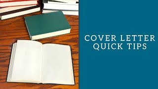 Cover Letter Quick Tips [upl. by Hattie]