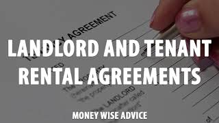 Landlord And Tenant Rental Agreements [upl. by Ludwig]