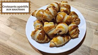 🥐 MINICROISSANTS APERITIFS AUX SAUCISSES  FACILE RAPIDE [upl. by Karmen]