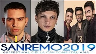 Sanremo 2019 la classifica finale dei 24 Big in gara [upl. by Novyak201]