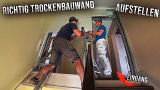 Richtig Trockenbauwand aufstellen Ständerwerk DIY [upl. by Allertse]