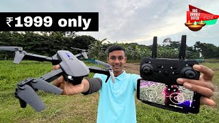 DRONES WALLAH E88 UPGRADE VERSION FOLDABLE CAMERA DRONE UNBOXING amp REVIEW  ₹1999 ONLY [upl. by Nahtanoy63]