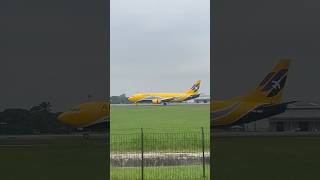 Boeing 737300 Airnesia ex Airfast landing kualanamu shorts aviation planespotting landing [upl. by Ellary]