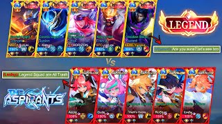 Legend Vs Aspirant Squad  Battle of YouTuber Vs TikTokerStreamer in Tournament Arena 😱  Who Win [upl. by Aeriel759]