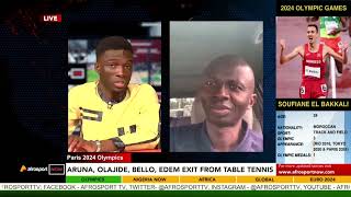 Aruna Quadri Omotayo Olajide amp Others Exit From Olympics Table Tennis  Afrosport Now [upl. by Cedell]