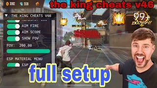 THE KING CHEATS V46  OBB46 FF HACK  FREE FIRE MOD MENU  THE KING CHEATS FREE FIRE  FF HACK [upl. by Mlehliw]