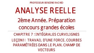 ANALYSE 2EME ANNEE CHAPITRE 7 LEÇON 1 LES INTÉGRALES CURVILIGNES [upl. by Hector]