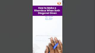 How to Make a Rhombus When Both Diagonals Given jnv [upl. by Aldos]