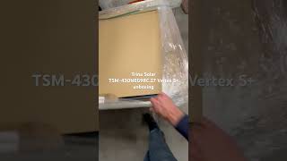 Trina Solar TSM430NEG9RC27 Vertex S bifazial unboxing [upl. by Ynaffad]