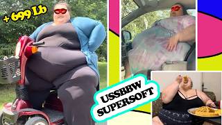 SSBBW SuperSoft – ella casi pesa 700 libras y va por más [upl. by Annoval]