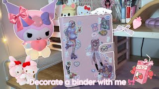 Decorate my binder journal with me 🎀 [upl. by Gorey]