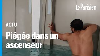 «Je me suis vue mourir»  coincée dans l’ascenseur elle voit l’eau monter monter [upl. by Atenahs]