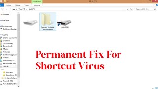 A Permanent Fix For Shortcut Virus No Software Required [upl. by Ripley994]