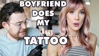 BOYFRIEND DOES MY TATTOO  leighannsays  LeighAnnSays [upl. by Manny354]