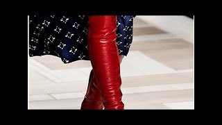 TrendStiefel Der Schuhtrend des Winters – Rote Overknees [upl. by Llenrub]