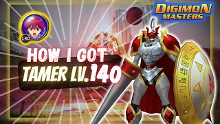 Tamer Lv 140 on 1st DAY  Fast LVL UP Guide  Digimon Masters Online [upl. by Yoc]