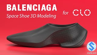 Balenciaga Shoe 3D Modeling for CLO [upl. by Mun]