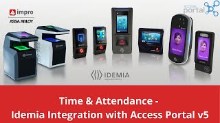 Time and Attendance Idemia Integration  Access Portal v5 [upl. by Rodmur]