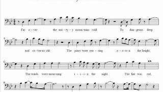 The Hobbit  Far Over the Misty Mountains Music Sheet Melody [upl. by Lebana]