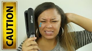 Madami Argan Oil Infused Flat Iron Review  Abby Red [upl. by Wicks627]