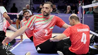 Worlds secondtallest man leads Iran into sitting volleyball gold medal match  NBC Sports [upl. by Orlina]