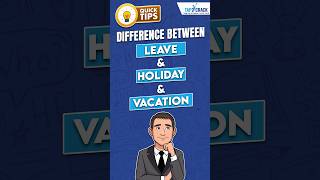 Difference between Holiday Vacation और Leave differencebetween leave holiday vacation [upl. by Milton]