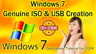 Windows 7 Genuine downloads Installation MultiEdition ISO USB Guide 2024 [upl. by Eseela]