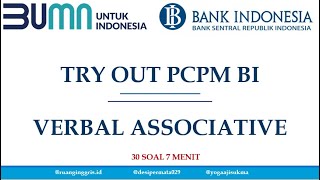 SOAL PCPM Bank Indonesia  SOAL TPD amp POF  TRY OUT  Verbal Associative [upl. by Aklog364]