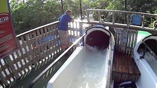 Twisting Tubular Water Slide at Schlitterbahn New Braunfels [upl. by Adnamar]