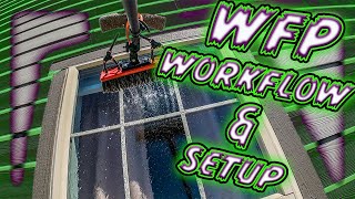 WATER FED POLE SETUP AND WORKFLOW OF A WHOLE EXTERIOR WINDOW CLEANING JOB [upl. by Hennessey]