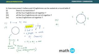 Permutation Combination  CIRCULAR PERMUTATION [upl. by Nylave]