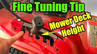 Adjust Mower Deck Height Fine Tuning [upl. by Llerrut988]