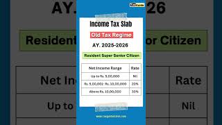 Income tax slab for super senior citizens AY 2025 2026  Income Tax slab FY 20242025  shorts [upl. by Ispep]