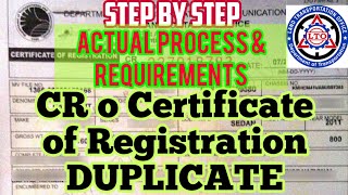 CERTIFICATE OF REGISTRATION CR Copy Request sa LTO  ACTUAL PROCESS STEP BY STEP amp REQUIREMENTS [upl. by Jensen]