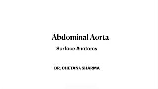 Surface marking of abdominal aorta [upl. by Yelmene]