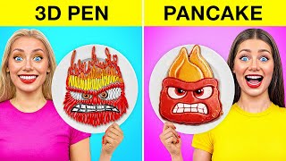 Fantastic 3d Pen vs Pancake Art Challenge by Multi DO Smile [upl. by Ellenwad]