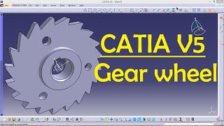 CATIA V5 Gear wheel for beginners  CATIA V5  Catia Part Design  Engineer AutoCAD [upl. by Aynosal]